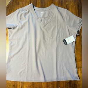 NWT Med Couture Gray Scrub Top